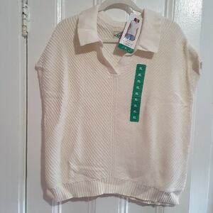 Weatherproof Cream Knit Sweater Vest